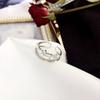 Anel de Dedo Indicador de Luxo Leve Estilo Japonês com Zircônia Micro-incrustada Moda Feminina Personalizado Estudante Flores Frescas Estilo Coreano Simples Celebridade da Internet
