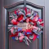 Decoración de Corona para el Día de la Independencia Americana Transfronteriza, Corona Festiva del Día de la Independencia, Accesorios para Arreglos de Corona del Día Nacional Americano
