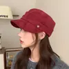 Boina de Suede Plegada en Forma de Corazón para Mujer, Sombrero de Invierno Vintage Ecuestre, Gorra de Periodista Adelgazante