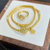 Pulseira de Luxo Acessível com Contas de Transferência Ruyi de Ouro Areia Pérola Azul Gelo Quatro em Um Igual à de Yang Mi Acessórios DIY Pulseira de Camada Dupla para Mulheres