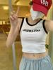 Camisola Negra Sexy Sin Mangas Dulce Para Mujer Tops Jazz Chic Tailandés con Pantalones Cargo