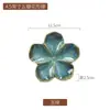 Plato de Salsa Cerámico Estilo Japonés con Forma de Flor, Plato de Condimento Esmaltado en Horno Vintage, Plato para Sushi, Plato Creativo para Salsa para Dipear, Plato de Condimento, Venta al por Mayor desde el Fabricante