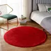 Alfombra de Felpa Redonda de Lana para Ventana Abuhardillada, Alfombrilla Rosa para Piso, Fabricante Transfronterizo Amazon, para Dormitorio, Sala de Estar, Mesita de Noche