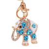 Llavero de aleación Yisya con incrustación de diamantes de goteo de aceite Elefante Llavero de coche Colgante para bolso Pequeño regalo Venta al por mayor