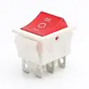 Interruptor Kcd4 em Forma de Barco com Luz, Duas Velocidades, Três Velocidades, Quatro Pinos, Seis Pinos, Interruptor Basculante, Forma de Barco, Dupla Via, Dupla Polaridade 20A