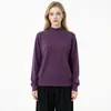 Comercio Electrónico Transfronterizo de Amazon Marca de Moda MAX Auténtico Mismo Estilo Color Sólido Cuello Medio Cuello Redondo Corte Holgado Suéter Tejido Mujer