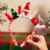 Varilla retorcida Banda para el cabello de árbol de Navidad Pasador Tocado Kit de material DIY hecho a mano Varilla retorcida ultra densa Regalo creativo hecho a mano