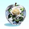 Flores de Cristal Manzana Hermosas Pegatinas de Pared Autoadhesivas para Puertas y Ventanas, Pegatinas de Paz y Salud, Pegatinas para Refrigerador y Baño, Impermeables