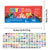 Set de Marcadores Acrílicos para Estudiantes de 168 Colores, Plumas de Gran Capacidad para Diario DIY, Set de Plumas de Punta Suave para Contornear y Colorear