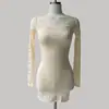 Site Independente Transfronteiriço Tk Roupas Femininas Sexy e Elegante Decote Ombro a Ombro Ombro de Fora Vestido de Renda Bodycon Que Valoriza a Silhueta