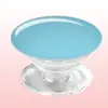 Soporte de Agarre para Teléfono de Silicona Transparente con Logo, Tipo Adhesivo Plegable, Color Sólido Simple Macaron, Soporte de Regalo para Ver Películas