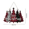 Venta Caliente de Amazon Decoración para el Hogar Elementos Navideños de Madera Señal Decorativa de Atmósfera Navideña Plato Decorativo Navideño