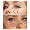 Transfronterizo 325 Piezas Cielo Estrellado Autoadhesivas Ojo de Diamante Maquillaje Rhinestones en Forma de Lágrima para Esquinas de los Ojos, Pegatinas para Cejas, Pegatinas Faciales, Pegatinas de Rhinestone Acrílico