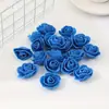 Venda Direta da Fábrica 3,5 cm Flores Rosa de Espuma Simulada Materiais Artesanais Guirlandas Decorativas DIY Cabeças de Flores Artificiais Atacado