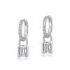 Brincos Transfronteiriços Novos de Prata S925 com Moissanita e Diamantes Brilhantes Brincos Europeus e Americanos de Moda Simples e Nicho que Combinam com Tudo