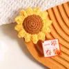 Regalo de Graduación Que Ganó el Primer Lugar: Broche Accesorio de Girasol Artificial Tejido a Mano, Regalo para Animar el Examen de Ingreso a la Preparatoria