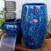 Filtro Paisajismo Juego Completo de Adornos Cerámicos para Estanques de Peces Maceta de Cerámica Tanque de Peces Antiguo Agua Circulante Piscicultura Agua Corriente Cascada