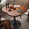 Mesa redonda estável e elegante, perfeita para sala de jantar em casa, quarto, varanda, como mesinha de chá ou como mesa de reunião em uma loja de milk tea ou café.
