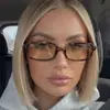 Nuevas Gafas de Sol Cuadradas Retro para Mujer Montura de Gafas Estilo Americano para el Trabajo Estilo de Moda Gafas de Sol Estilo Callejero