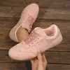 2026 Novos Mocassins Casuais Femininos Camurça Plano Cadarço Sapatos Forrest Gump Confortáveis Versáteis Tênis Baixos Comércio Exterior