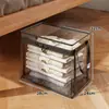 Caja de almacenamiento de ropa, gabinete de almacenamiento superior para armario, caja de almacenamiento de sábanas y ropa de cama, caja organizadora y clasificadora de ropa y pantalones para dormitorio