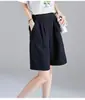 Calça Feminina Casual Elegante de Cintura Alta Wide Leg de Verão Nova Moda Vintage Versátil
