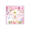 Flor de tinta flor mariposa tema fiesta flor té de flores plato de papel vaso de papel mantel servilleta de papel bandera decoración de fondo