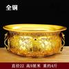Tigela de Tesouro de Cobre para Uso Doméstico, Incensário de Cobre, Ornamento Artesanal Decorativo para Sala de Estar, Tamanho Grande Atrai-Riqueza Estilo Chinês, Item para Presentear