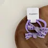 Nuevo pasador de pelo con lazo color lila claro, flor de frijol, combinación de anillo para el pelo, pasador para bebé, pinza lateral, pinza para flequillo
