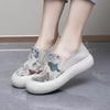 Novos Sapatos 2024 Femininos Sapatos de Pescador Confortáveis Respiráveis Sapatos de Lona Slip-on Sapatos Femininos Solado Macio Pés Não Cansados Sapatos para Mães