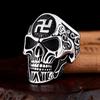 Anillo de calavera de hip-hop europeo y americano para hombre, estilo ins, nicho, retro, anillo de calavera de serpiente, joyería de comercio exterior al por mayor