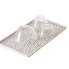 Bandeja de drenaje para encimera de baño, caja organizadora de cosméticos para lavabo de baño, bandeja portavasos para cocina del hogar