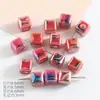 Accesorios para Joyería DIY Vibrantes Cubos Sueltos Cuadrados de 8 mm Materiales para Collares Cubos Cerámicos Cuadrados con Agujero Recto Accesorios para Ropa