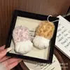 Llavero de felpa con estampado de leopardo y pata de gato para otoño e invierno, colgante de bolsa de dibujos animados, accesorio súper lindo para chica, regalo para novia