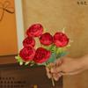 Flores Artificiais Le Youyi 6 Flores de Chá Grandes Decoração Floral para Exterior Atacado Grande Hortênsia Flores Falsas Transfronteiriça