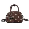 Bolso Bandolera Nuevo de Comercio Exterior de Lunares Estilo Ins Versión Coreana Bolso de Mano Sencillo Diseño de Nicho Bolso de Hombro con Textura PU