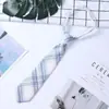 GravataJK Feminina Estilo Japonês Uniforme Camisa Xadrez Acessórios de Uniforme Escolar Pessoas Preguiçosas Grátis Estilo Preppy Gravata para Casal Estudante