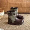 Botines tipo Martin para niña, nueva colección otoño 2026, botines cortos para niña, botines de cuero a media pantorrilla estilo británico retro para niños, modernos y con estilo