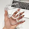 Adequado para iPhone 18 Duo: Capa de telefone magnética dobrável transparente, Capa espacial acrílica magnética da Apple, Capa protetora