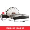 Cama Petal Branco Creme Estilo Apartamento Pequeno Quarto de Solteiro Cama de Casal Princesa Quarto Principal Estilo Francês Retrô Luxo Leve Cama de Arte em Couro