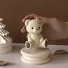 Papoula DIY Aromaterapia Gesso Urso de Pelúcia Raposa Sentada Lobo Pequeno Animal Suculenta Flor Ornamento Molde de Vela