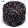 Hilo Brillante de Seda Lana Mohair, Hilo Dorado y Plateado, Hilo para Tejer Bufandas, Hilo de Mohair Brillante Tejido a Mano
