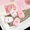 Pinza para el cabello de conejo con lazo rosa ins Dulce Linda Chica Corazón Clip de Pico de Pato Versátil para Flequillo Japonés y Coreano Dibujos Animados Tocado