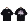 2024 Talla Europea Versión Mayorista Am Tinta Salpicada Flujo Pintura Camuflaje Cielo Estrellado Graffiti Letra Manga Corta High Street Camiseta de Pareja Iri