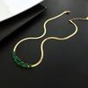 Collar nicho con sentido de diseño de lujo ligero estilo Yuxi, joyería de acero de titanio de alta calidad, cadena de clavícula simple para mujer, collar que no se desvanece