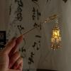 Grampo de cabelo luminoso de Ano Novo lâmpada de palácio lâmpada quente antiga grampo de cabelo de liga borla adereço de cabelo Hanfu lanterna acessórios de cabelo paz atacado