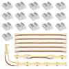 Fita de LED de Baixa Tensão de 3 Pinos Sem Conector de Solda 8mm Água Corrente Tricolor 2835 Cor Mágica 5050 Fita de Luz 10mm Cabeça Única