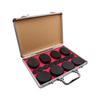 Piedra Bian Piedra de Masaje Caja Calefactora de Temperatura Constante Set de 28 Piezas Set de 16 Piedras Calientes Energéticas Belleza Spa Sauna Fisioterapia Tratamiento de Espalda