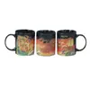 Taza Calentadora de Color Cambiante Estilo Nacional Cultural Taza Sensible a la Temperatura Cultural y Creativa Taza de Regalo Taza Recubierta para Sublimación Taza de Cerámica