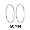 Pendientes de Aro Cuadrados Grandes Super Brillantes Círculo Grande Hueco Grabado por Tres Lados Ear Cuffs Pendientes Exagerados Europeos y Americanos para Estudiantes de Arte Mujeres